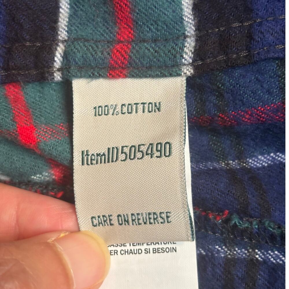 L.L.Bean Plaid Flannel Hoodie Jacket Large Petite Cotton Full Zip - Picture 10 of 13